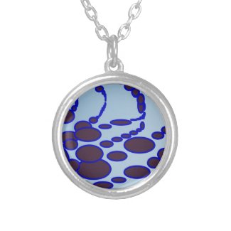 blue circle 5723 abstract art pendants