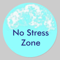 blue circle, No Stress Zone stickers