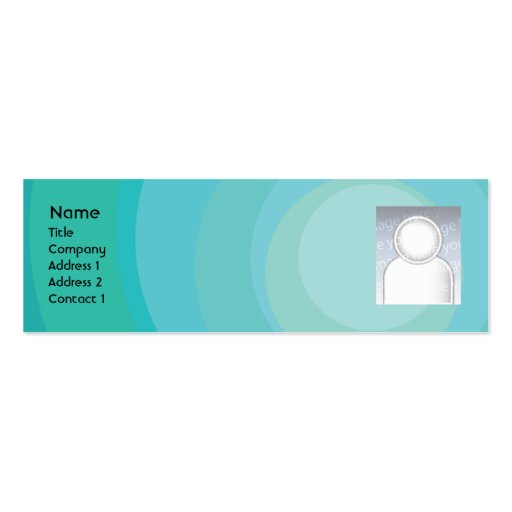 Blue Circle Shades - Skinny Business Card Templates