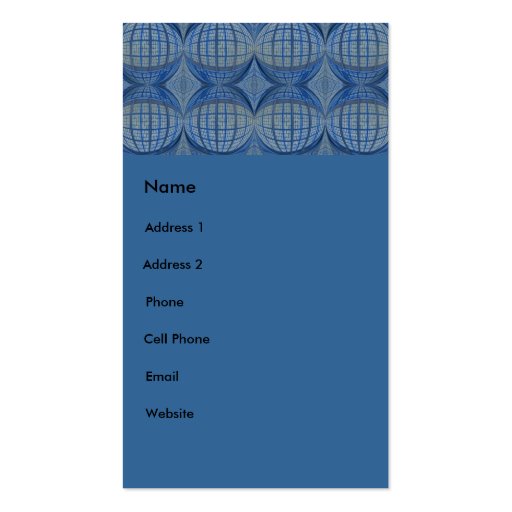 blue circles business card (front side)
