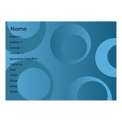 Blue Circles - Chubby Business Cards