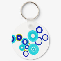 Blue Circles Keychain by myhome71 Blue Circles Keychain