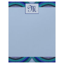blue circles monogram letterhead by DonnaGraysonAbstract blue circles monogram letterhead
