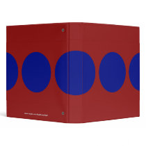 Blue Circles on Red binders