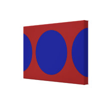 Blue Circles on Red canvas prints
