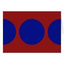 Blue Circles on Red Greeting Cards