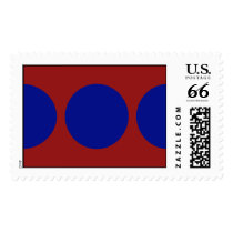 Blue Circles on Red – Large stamps