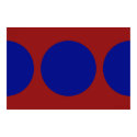 Blue Circles on Red