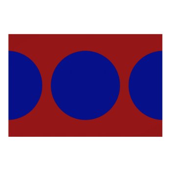 Blue Circles on Red