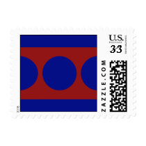 Blue Circles on Red – Small stamps