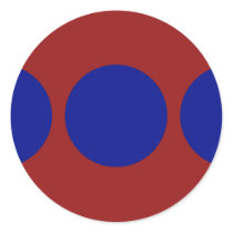 Blue Circles on Red stickers