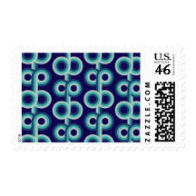 Blue circles postage stamp