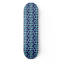 Blue circles custom skate board