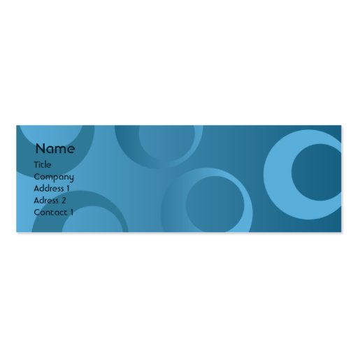 Blue Circles - Skinny Business Cards