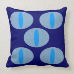 Blue Circles theme Pillow Cushion