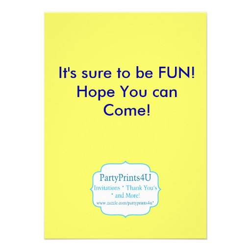 Blue Circus Carnival Big Top Birthday Party Announcement