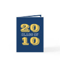 Blue class of 2010 graduation photo announcement card