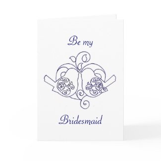 Blue Classic Nature Bird Wedding card