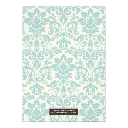BLUE CLASSY DAMASK | WEDDING INVITATION
