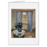 Blue Clematis in studio of the artist Anna Ancher Card