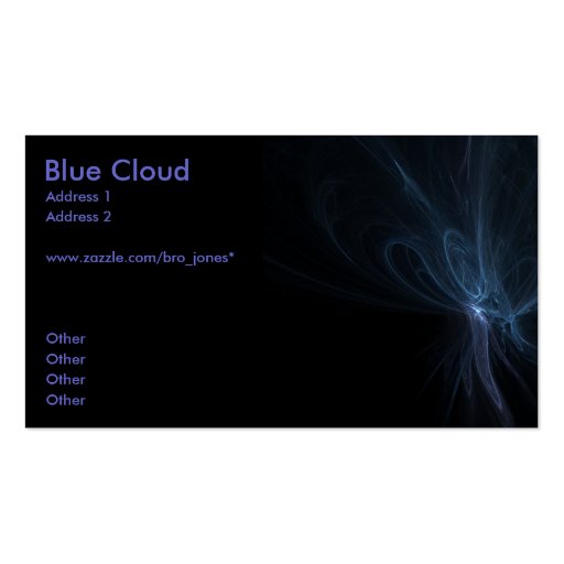 Blue Cloud Business Card Template (front side)