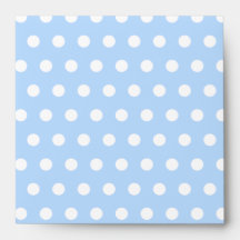 Blue Cloud on Blue and White Polka Dots. Envelope