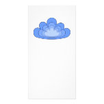 Blue Cloud on White Background. Personalized Photo Card