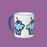 blue clouds cupcake