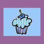 blue clouds cupcake