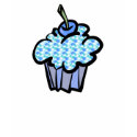blue clouds cupcake t-shirts