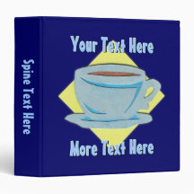 Blue Coffee Cup Binder