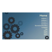 Blue Cogs - Business Business Card Template