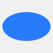 Blue Color Oval Oval Sticker