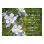 Blue Columbine Wedding Invitation