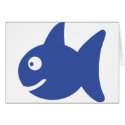 blue comic fish cards