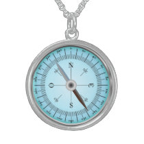blue compass necklaces