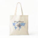 Blue Compass Rose World Map Duffel Bag