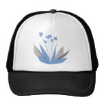 Blue Contemporary flowers Hats
