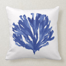 Blue Coral Pillow