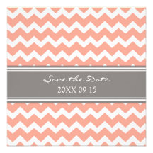 Blue Coral Wedding Save the Date Card
