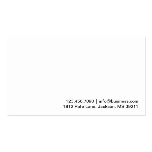 Blue Corner Aerospace Engineer Business Card (back side)