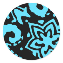 Blue cornucopia stickers
