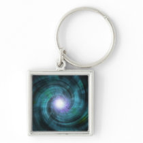 Blue Cosmic Twirl Key Chain