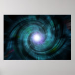 Blue Cosmic Twirl Poster
