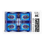 blue cosmos swirl postage
