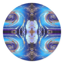 blue cosmos swirl stickers by DonnaGraysonAbstract blue cosmos swirl stickers
