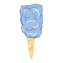 blue cotton candy photo cutout