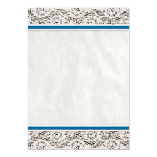 Blue Country Lace Bridal Shower Invitations