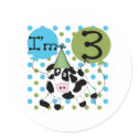 Blue Cow 3rd Birthday stickers by kids_birthdays Blue Cow 3rd Birthday stickers