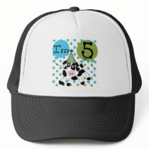 Blue Cow 5th Birthday Tshirts and Gifts hats by kids_birthdays Blue Cow 5th Birthday Tshirts and Gifts hats
